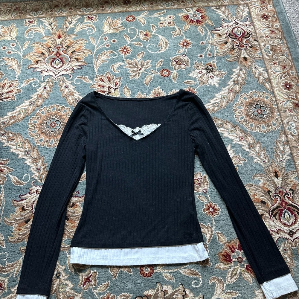 Elegant Black Long Sleeve Top